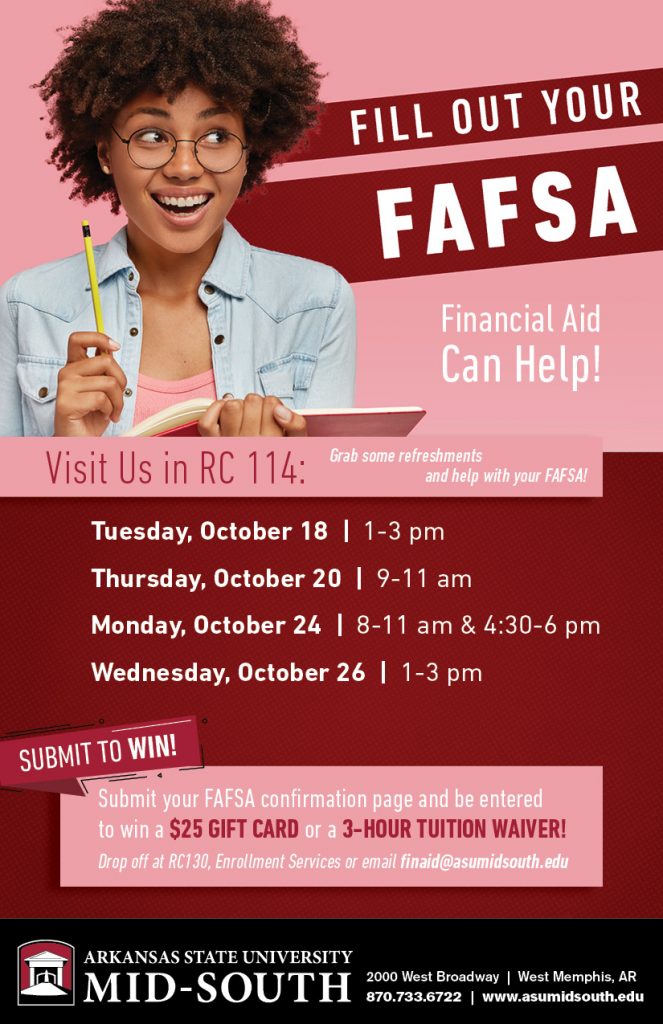 FAFSA 2022 ASU MidSouth West Memphis, Arkansas